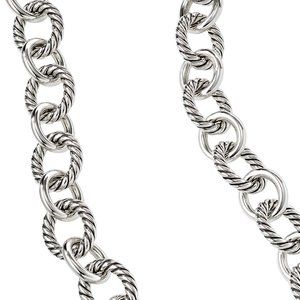 David Yurman Large Oval Link Necklace Silver 925